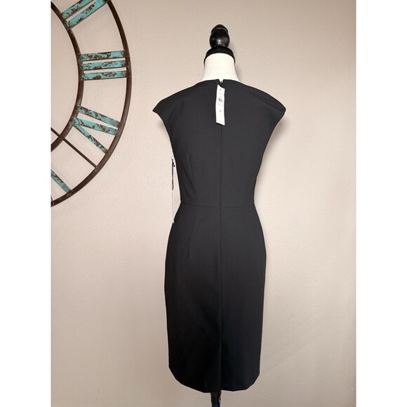 Ann Taylor Dress Size 0 NWT Black Sleeveless Lined Sheath Suiting Collection - Picture 2 of 5